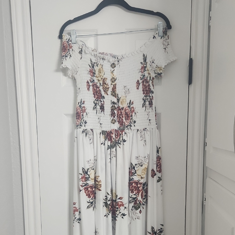 J For Justify White Floral Maxi Dress